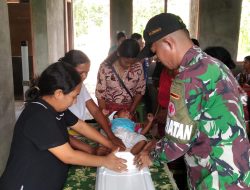 Pos Nino Satgas Yonkav 6/Naga Karimata Berkolaborasi Dengan Posyandu Untuk Pedulikan Ibu dan Anak