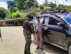 Tingkatkan Kewaspadaan dan menciptakan rasa aman Satgas Yonif 122/TS menggelar kegiatan pemeriksaan di sepanjang jalan Lintas Trans Jayapura – Wamena