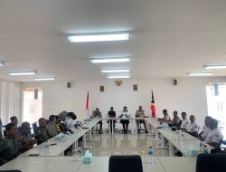 Pos Napan Satgas Yonkav 6/Naga Karimata Hadiri Rapat Tentang Rencana Aktivasi Pasar Tradisional dan Perlintasan Tradisional PLBN