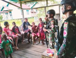 Berikan Penyuluhan Pentingnya Sikat Gigi, Mencuci Tangan Pakai Sabun, Upaya Satgas Yonif 125/SMB Dalam Menjaga Kesehatan Masyarakat