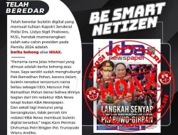 Berita Hoax Kembali Menyasar Tubuh Polri