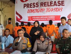 Enam Anggota Geng Motor Pelaku 3C Diringkus Tim Opsnal Reskrim Polsek Medan Barat