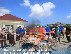 BNNP Aceh Gelar Pemusnahan Barang Bukti Narkotika, Bukti Komitmen Serius dalam Mewujudkan Indonesia Bersih Narkoba