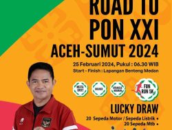 Gelorakan Semangat PON 2024 Sumut – Aceh, Pemprovsu Gelar Fun Run Diikuti 10 Ribu Peserta dan Siapkan 28 Unit Sepeda Motor/Listrik Acara Lucky Draw