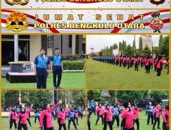 Personel Polres Bengkulu Utara Tingkatkan Kesehatan dan Imunitas dengan Jum’at Sehat Senam Bersama Bhayangkari