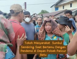 Tokoh Masyarakat Bapak Sumbul Sembiring Temui Para Pendemo di Depan Polsek Pancur Batu dan Jalan Lintas Yang Ditutup Akhirnya Dibuka