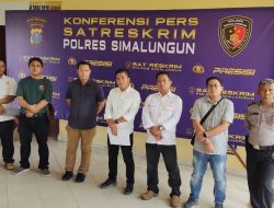 Konferensi Pers, Sat Reskrim Polres Simalungun Verifikasi Legalitas Kayu Dalam Angkutan Truk Sebagai Bagian Dari Upaya Penegakan Hukum