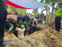 Polri Berduka, Polres Binjai Gelar Upacara Pemakaman Aiptu Pangihutan Hutasuhut