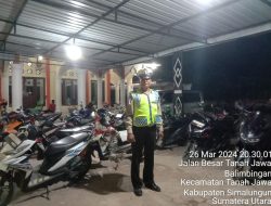 Kondusifitas Sholat Tarawih di Masjid Uswatun Hasanah Dijaga Ketat Polsek Tanah Jawa