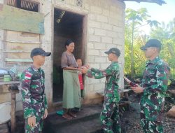 Berbagi di Bulan Ramadhan, Pos Nino Satgas Yonkav 6/Naga Karimata Berikan Sembako Kepada Masyarakat