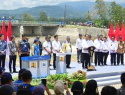 Presiden Jokowi Resmikan Rakonstruksi Daerah Irigasi Gumbasa, Dukung Ketahanan dan Kedaulatan Pangan