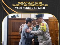 Wakapolda Aceh Sambut Wamenkominfo RI Yang Kunker ke Aceh