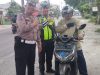 Turun ke Jalan, Sat Lantas Polres Simalungun Edukasi Keselamatan dengan Brosur dan Stiker