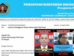 Bungul…!!! Sekjen PWI Laporkan Dewan Kehormatan PWI ke Dewan Kehormatan PWI