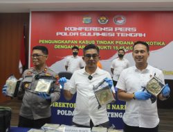 Ditresnarkoba Polda Sulteng tangkap Kurir Pembawa sabu 15,450 Kg