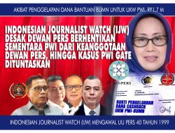 IJW Surati Dewan Pers Agar Berhentikan Sementara PWI Sebagai Anggota, Sebelum PWI Gate Dituntaskan