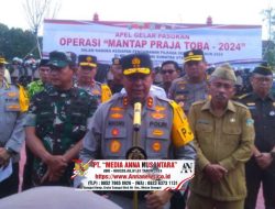 Kapolda Sumut Irjen Pol Whisnu Pimpin Apel Gelar Pasukan Operasi Mantap Praja Toba 2024