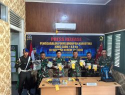 Danrem 121/ABW Brigjen TNI Luqman Arief Berikan Apresiasi Keberhasilan Tim Satgas Pamtas RI – Malaysia Yonzipur 5/ABW Gagalkan Penyelundupan Narkoba