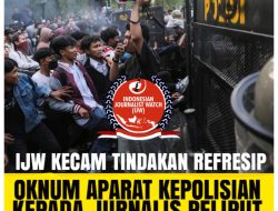 IJW Kecamatan Tindakan Reprenship Oknum Kepolisian Kepada Jurnalis Saat Liput Demo Dukung Keputusan MK