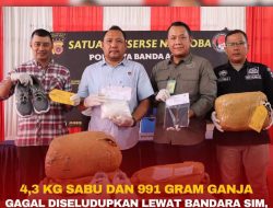 4,3 Kg Sabu dan 991 Gram Ganja Gagal Diseludupkan Lewat Bandara SIM, Tiga Orang Diamankan