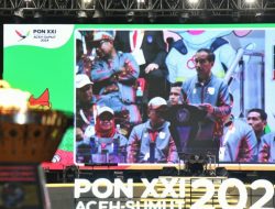 Presiden Republik Indonesia Joko Widodo memberikan sambutan pada Upacara Pembukaan PON XXI Aceh – Sumut 2024 di Stadion Baharuddin Siregar Lubuk Pakam