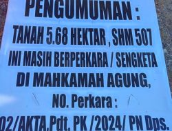 Lie Herman Trisna Bersama Preman Diduga Kuat Rusak Papan Nama di Desa Ungasan Kab. Badung