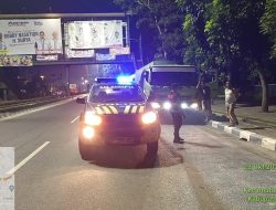 Ciptakan Kamtibmas Aman di Malam Hari, Polresta Deli Serdang Rutin Laksanakan Patroli Blue Light