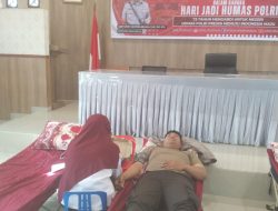 Setetes Darah, Sejuta Harapan : Polres Simalungun Gelar Donor Darah di HUT ke – 73 Humas Polri