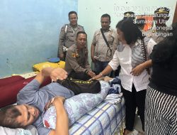 Empati dan Dukungan Polsek Tanah Jawa Resort Simalungun untuk Anggota yang Sakit