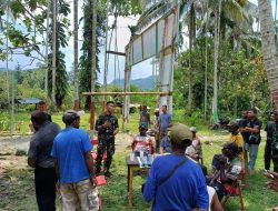 Dengar Keluh Kesah Warga Perbatasan, Satgas Yonif 131/BRS Laksanakan Komsos Dengan Masyarakat Kampung Kibay