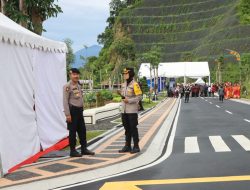 Polresta Deli Serdang Laksanakan Pengamanan Kunjungan Presiden RI dalam rangka Peresmian Bendungan Lau Simeme