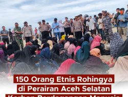 150 Orang Etnis Rohingya di Perairan Aceh Selatan Korban Perdagangan Manusia