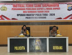 Polresta Deli Serdang gelar Tactical Floor Game (TFG) dalam rangka Operasi Mantap Praja Toba 2024