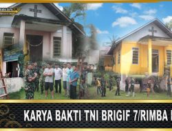 Karya Bakti TNI Brigif 7/Rimba Raya Bersama Masyarakat