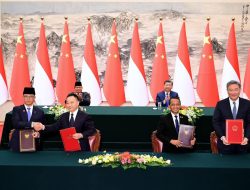 Presiden Republik Indonesia Prabowo Subianto Bersama Presiden RRT Xi Jinping Saksikan Penandatanganan Kerjasama Indonesia – Tiongkok