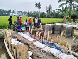 Babinsa Tj Beringin Bersama Warga Cegah Bencana Irigasi di Pematang Terang