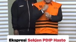 Ekspresi Sekjen PDIP Hasto Kristiyanto Kasih Kepalan Tangan Salam Perjuangan Saat Ditahan KPK