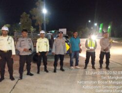 Jelang Hari Bhayangkara ke – 79, Polsek Bosar Maligas Intensifkan Patroli Malam di Kawasan Ekonomi Khusus Sei Mangkei