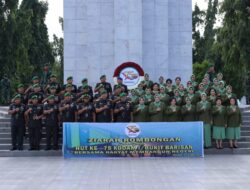 Dalam Rangka HUT Kodam I/BB ke – 75, Pangdam I/BB Pimpin Ziarah dan Tabur Bunga di TMP Bukit Barisan
