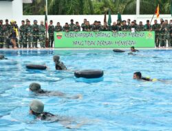 Pangdam I/BB Tinjau Lomba Renang Militer Dalam Rangka Memperingati HUT ke – 75 Kodam I/BB