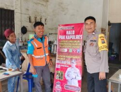 Polsek Dolok Pardamean Sosialisasikan Call Centre 110 Polri kepada Masyarakat Jelang HUT Bhayangkara ke – 79