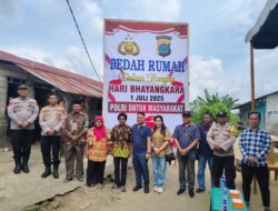 Polda Sumut Perbaiki Rumah Warga Miskin di Namorambe dalam Peringatan HUT Bhayangkara ke – 79