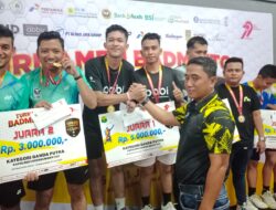 Kapolres Lhokseumawe Resmi Tutup Turnamen Badminton Cup HUT Bhayangkara ke – 79, Berikut Daftar Pemenangnya
