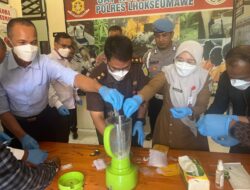 Musnahkan 107,56 Gram Sabu, Polres Lhokseumawe Tunjukkan Komitmen Perang Melawan Narkoba