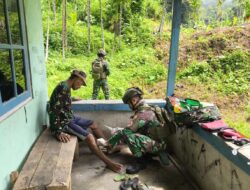 Bakti TNI di Perbatasan Papua : Satgas Yonif 131/Brajasakti Hadirkan Pelayanan Kesehatan untuk Warga Uskwar