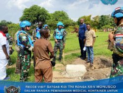 Recce Visit Satgas Kizi TNI Konga XX – V Monusco dalam rangka pemindahan Medical Kontainer untuk Dukung Fasilitas Kesehatan di Wilayah Beni, Mukulia DRC