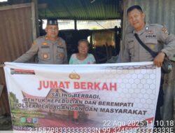Polsek Perdagangan Gelar Jum’at Barokah, Jaga Keamanan Sekaligus Peduli Masyarakat Kurang Mampu