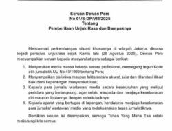 Dewan Pers Serukan Profesionalisme Media dalam Pemberitaan Unjuk Rasa di Jakarta