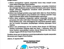 Surya Paloh Non – Aktifkan Ahmad Sahroni dan Nafa Urbach Sebagai Anggota DPR RI