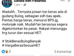 Beras Mahal Menghantam Rakyat, Bulog Simpan Jutaan Ton yang Mulai Bau